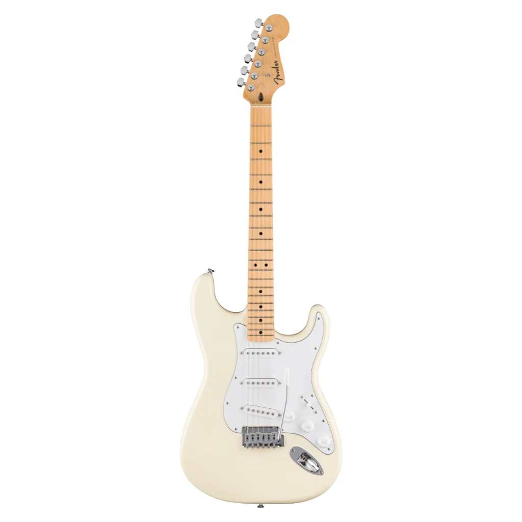 Fender Standard Stratocaster, Maple Fingerboard Electric Guitar - Olympic White - Image 3