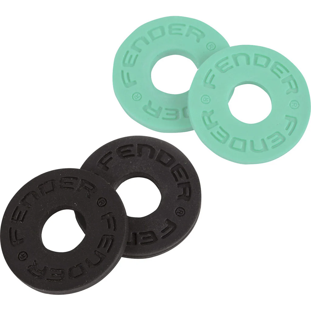Fender Strap Blocks 4pk - 2 Black, 2 Surf Green