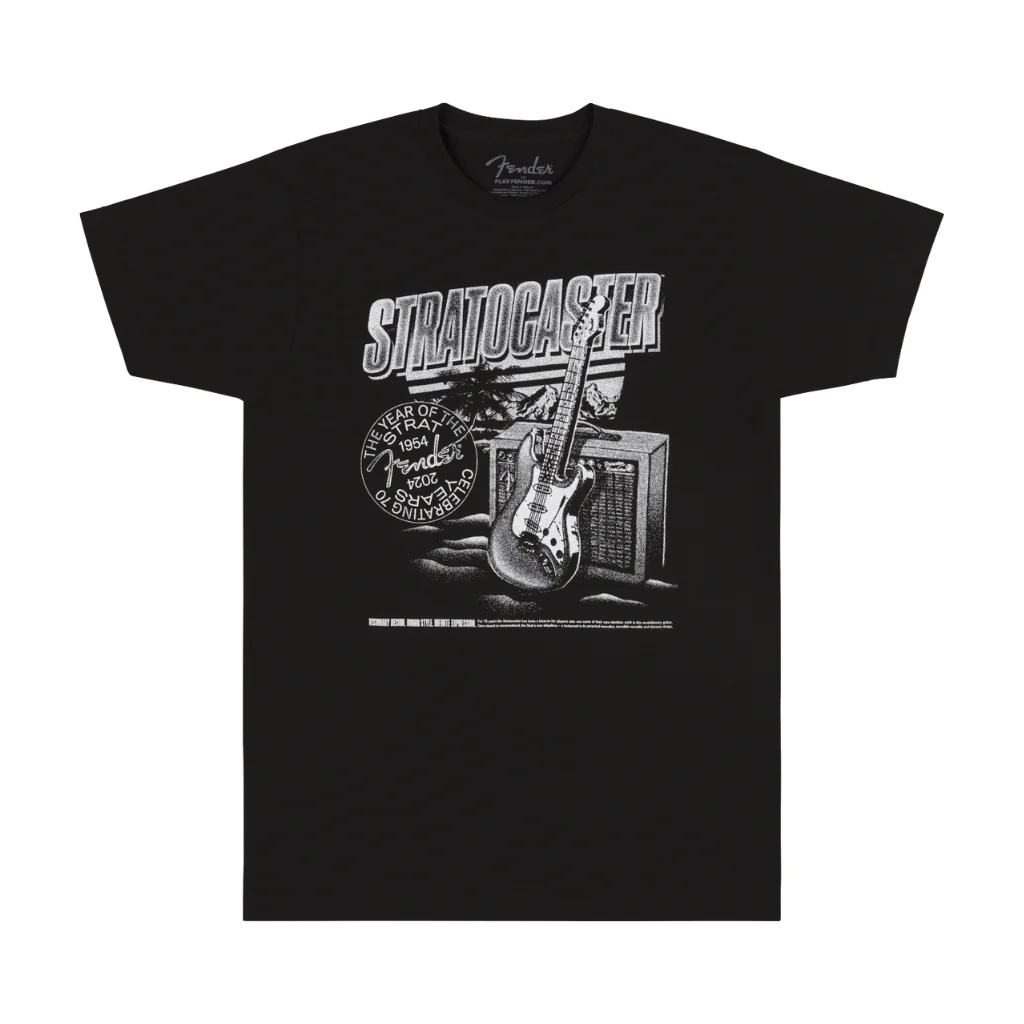 Fender Tee Stratocaster 70th Anniversary in Black - Medium