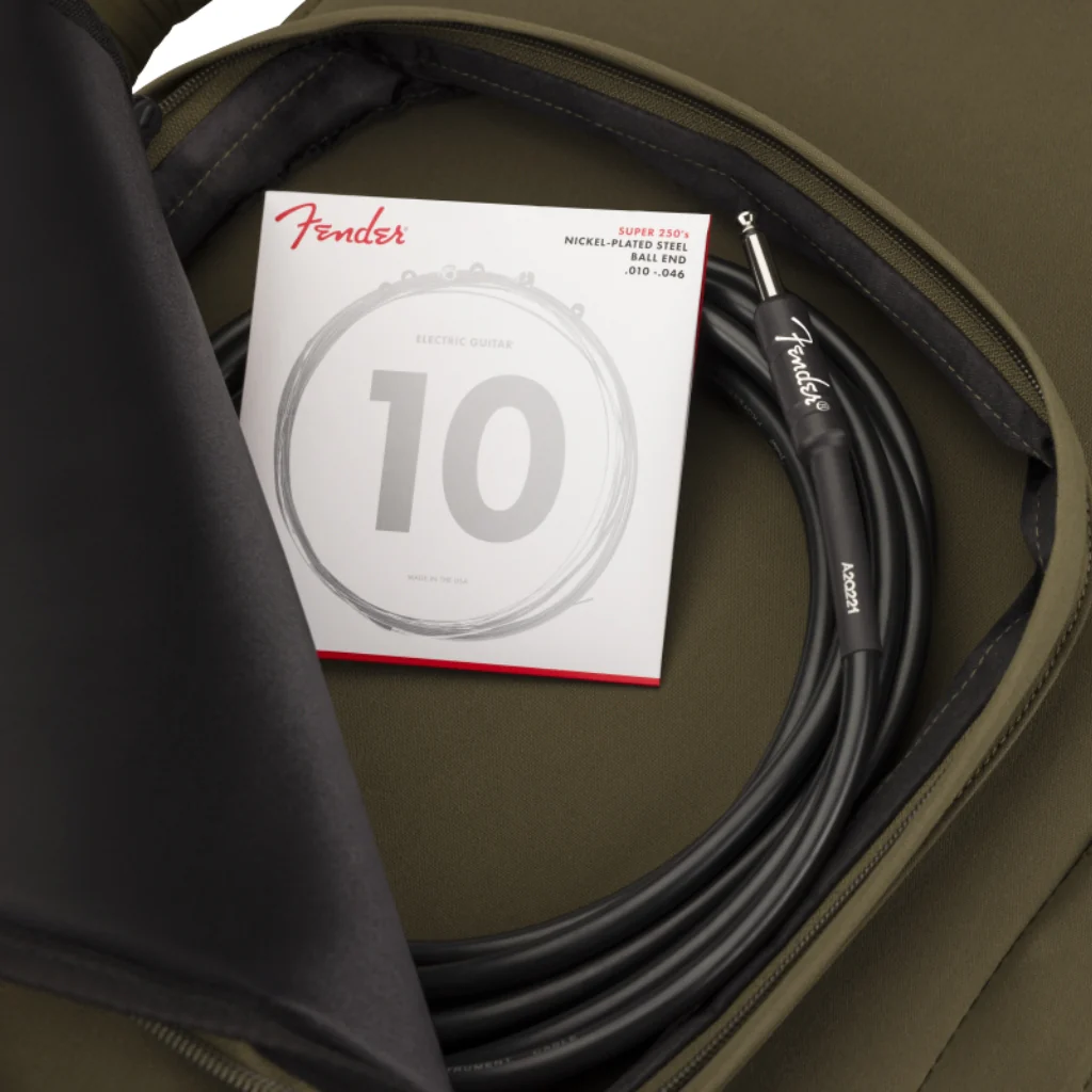 Fender Troubadour Electric Guitar Gig Bag - Olive - Image 7