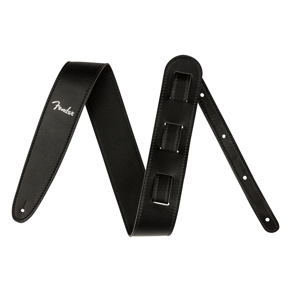 Fender® Vegan Leather Strap, Black, 2.5"