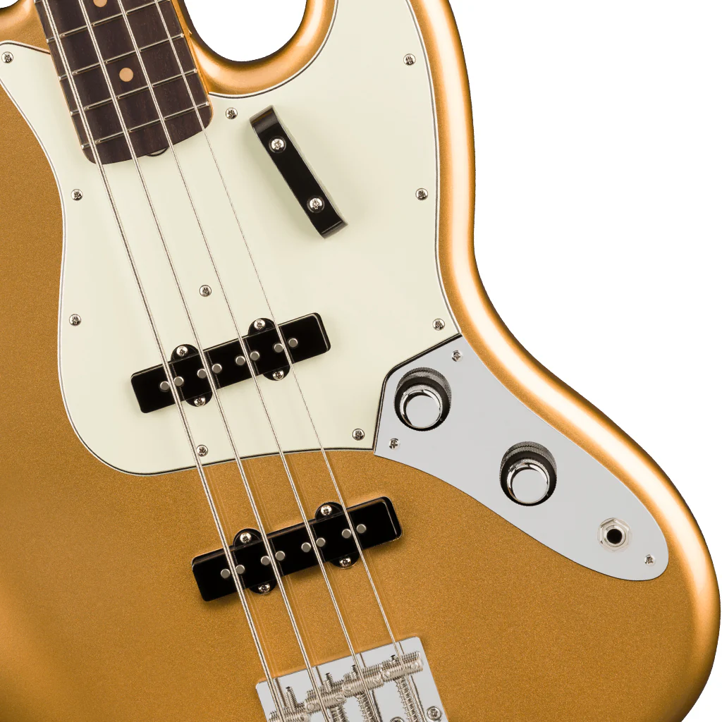 Fender Vintera III Early 60s Jazz Bass Rosewood Bass Guitar - Aztec Gold - Image 7