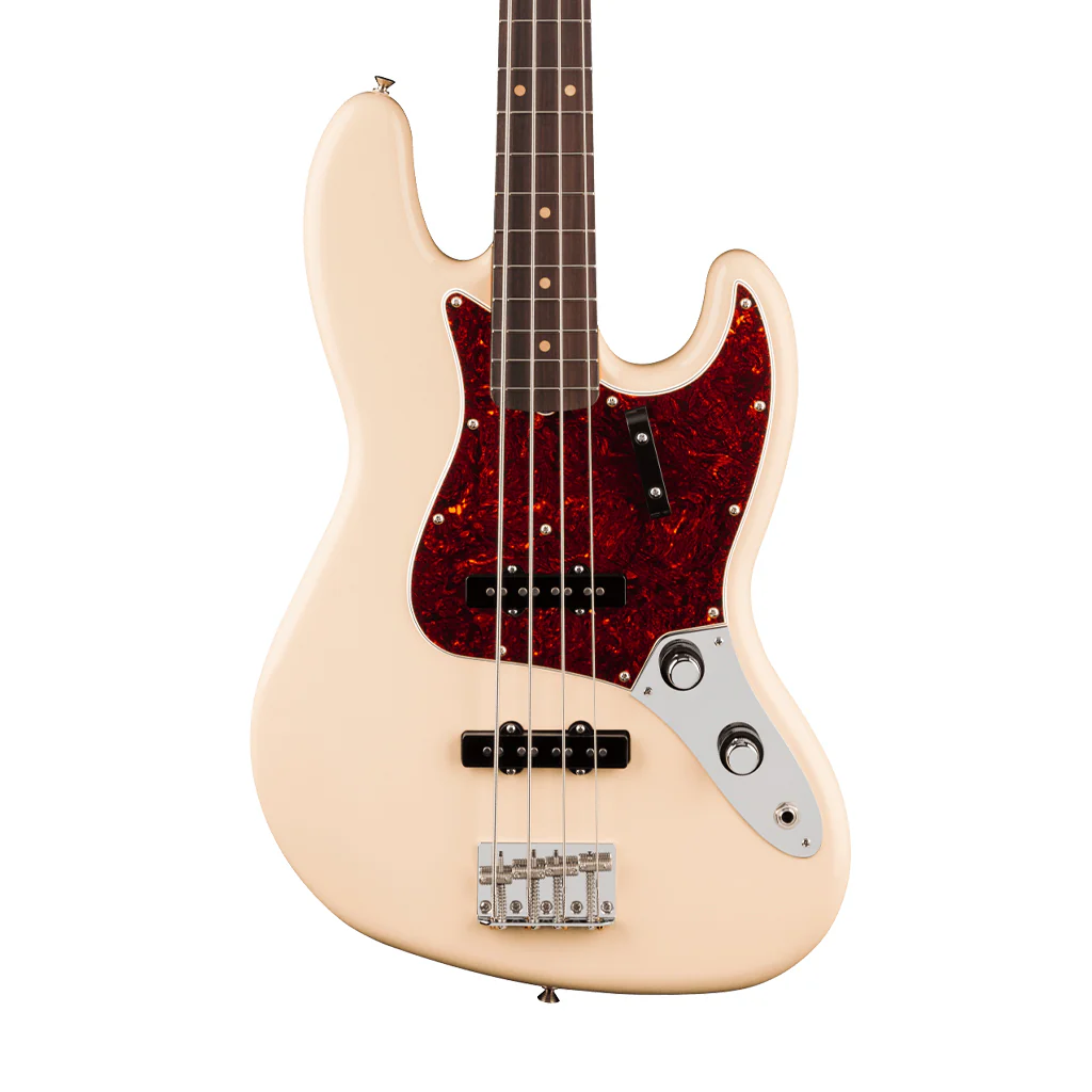Fender Vintera III Early 60s Jazz Bass Rosewood Bass Guitar - Olympic White