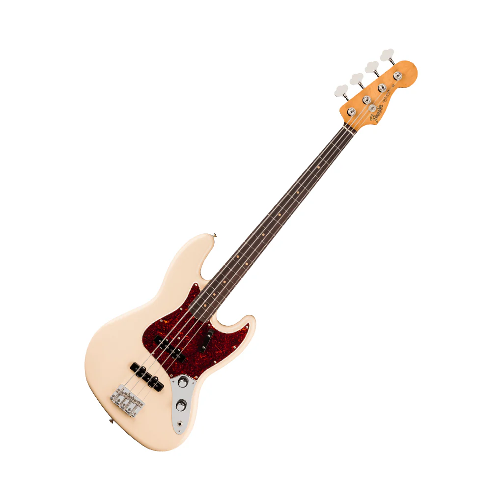 Fender Vintera III Early 60s Jazz Bass Rosewood Bass Guitar - Olympic White - Image 8