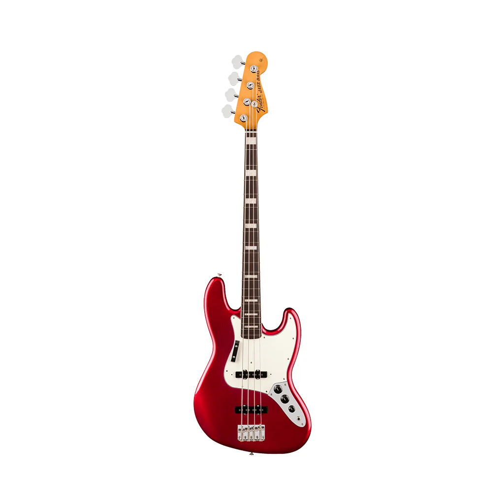 Fender Vintera III Early 70s Jazz Bass Rosewood Bass Guitar - Candy Apple Red - Image 3