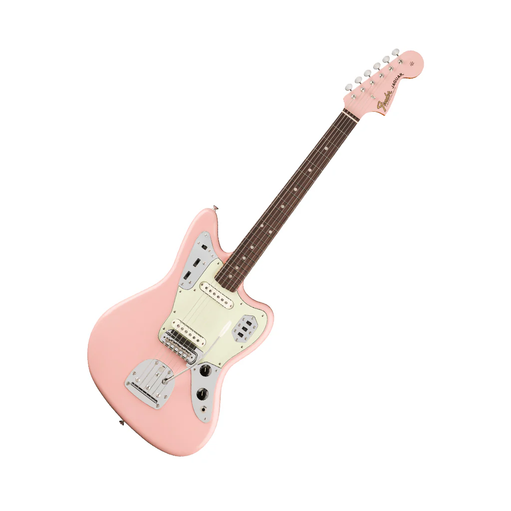 Fender Vintera III Mid 60s Jaguar Rosewood Electric Guitar - Shell Pink - Image 8