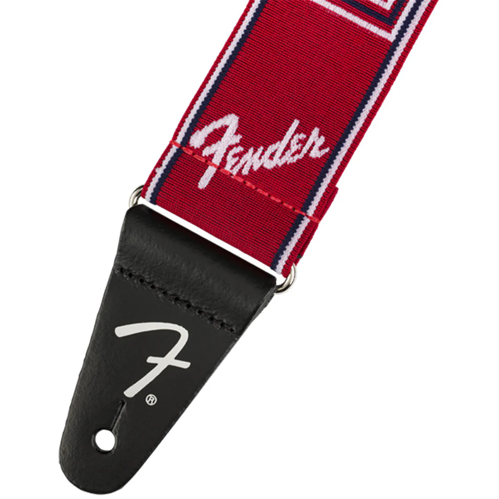 Fender WeighLess Monogram Strap - Red/White/Blue - Image 2