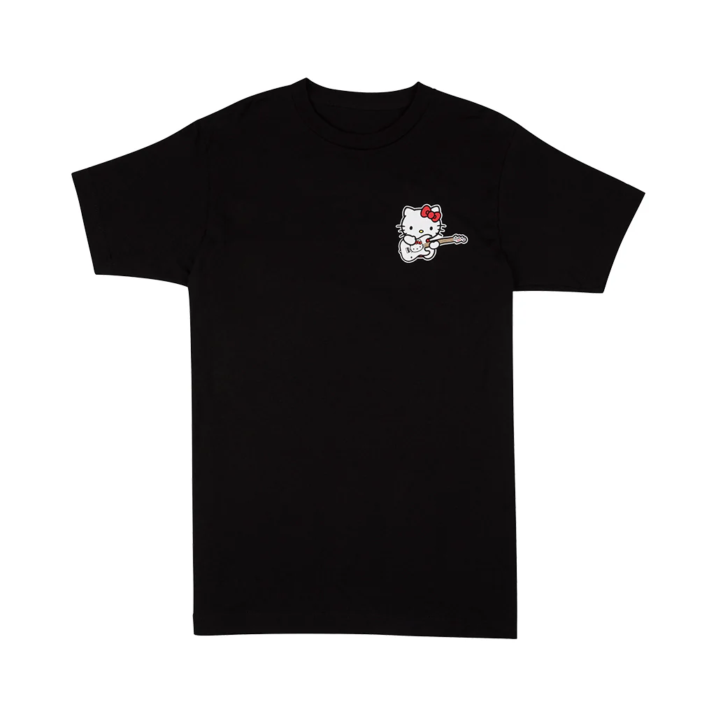 Fender x Hello Kitty Small Hit Logo Front Graphic Tee Black - Small