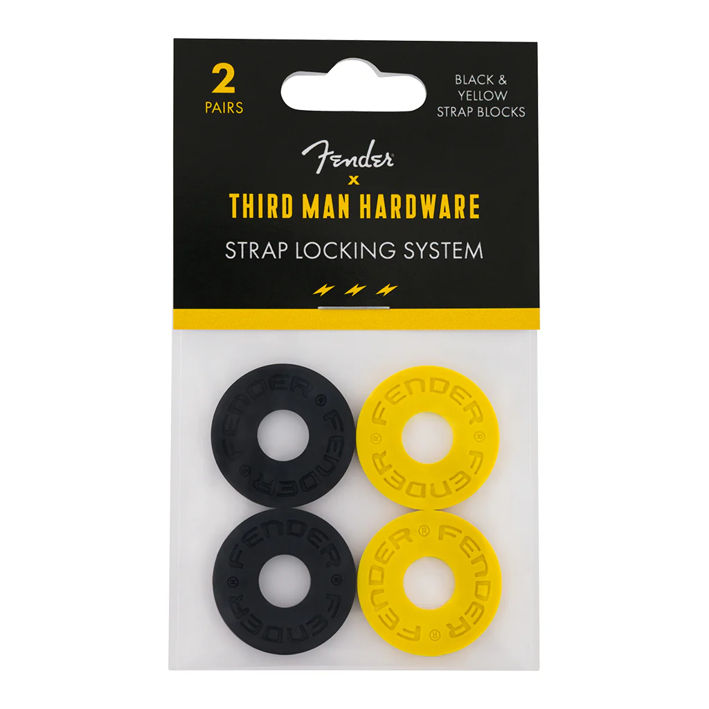 Fender x Third Man Records Strap Blocks 4-Pack - Black/Yellow