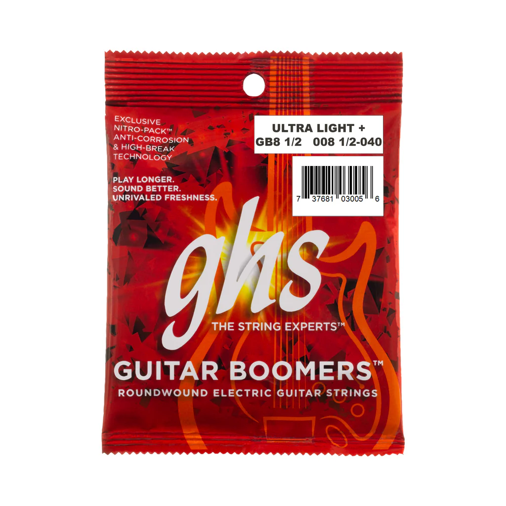 GHS GB8 1/2 8.5-40 Boomers Electric Guitar String Pack - Ultra Light +