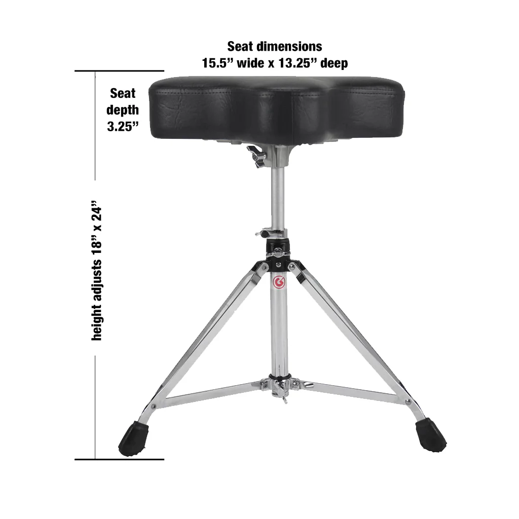 Gibraltar 6600 Series Double Braced Motostyle Drum Throne in Black - Image 2