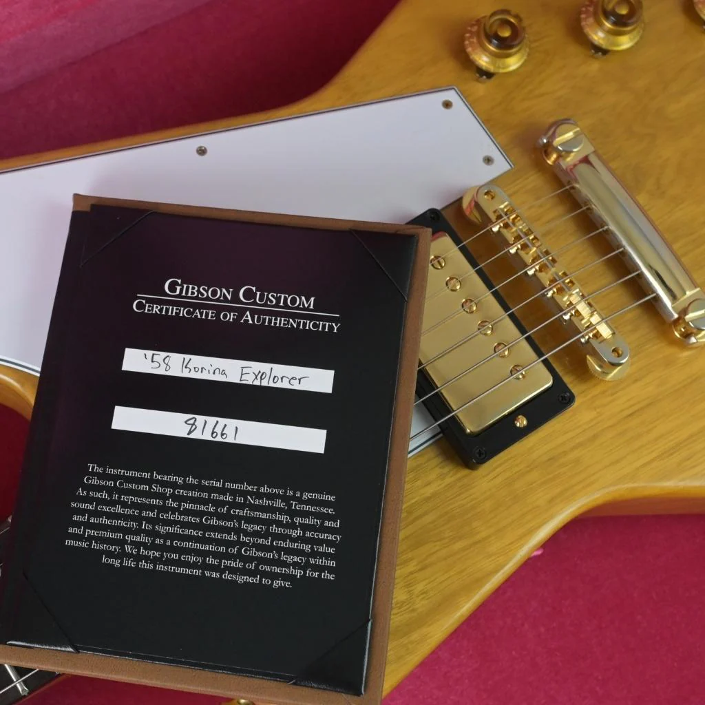 Gibson Custom Shop - 1958 Korina Explorer - White Guard - Image 7