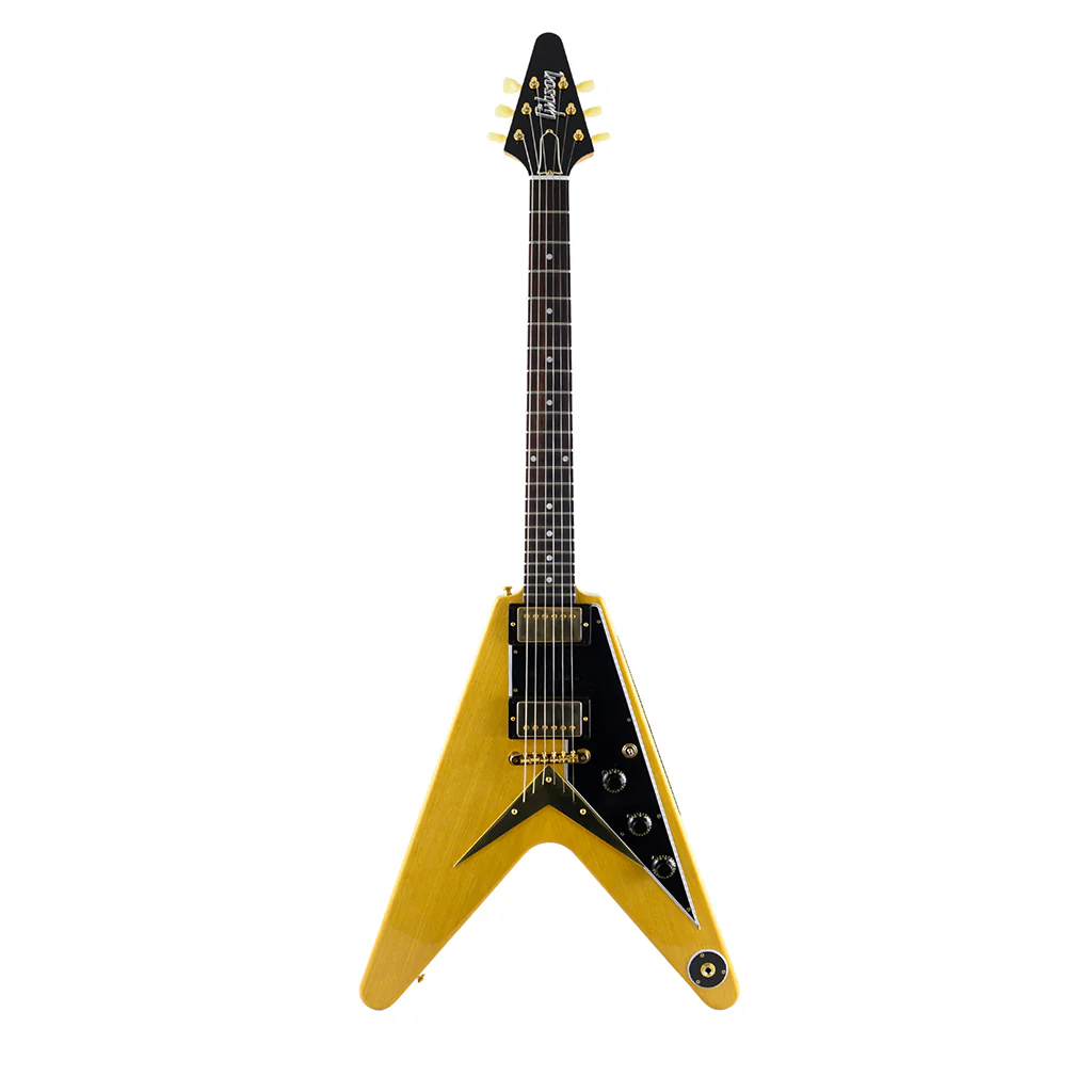 Gibson Custom Shop '58 Korina Flying V - Black Guard - Image 2