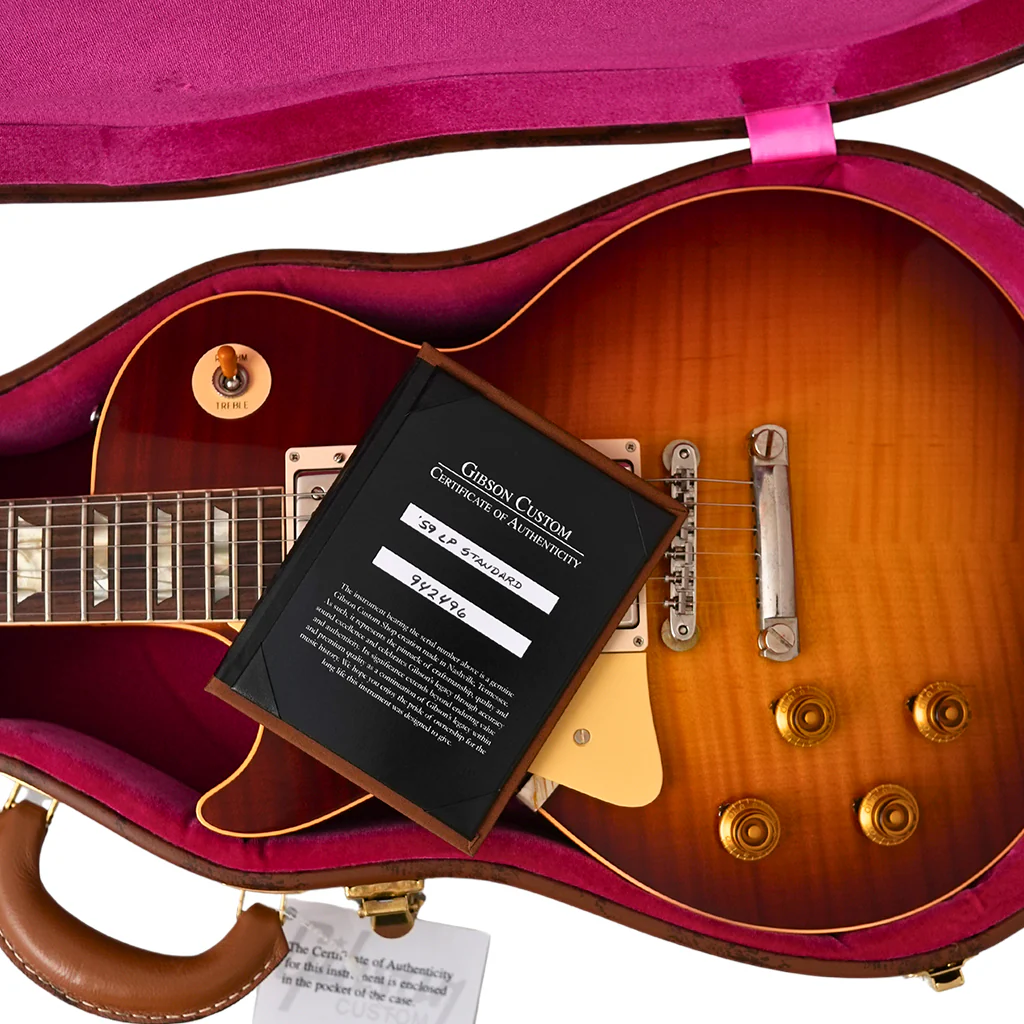 Gibson Custom Shop Hand Select 1959 Les Paul Left Handed - Ultra Light Back - VOS Cherry Tea - Image 8