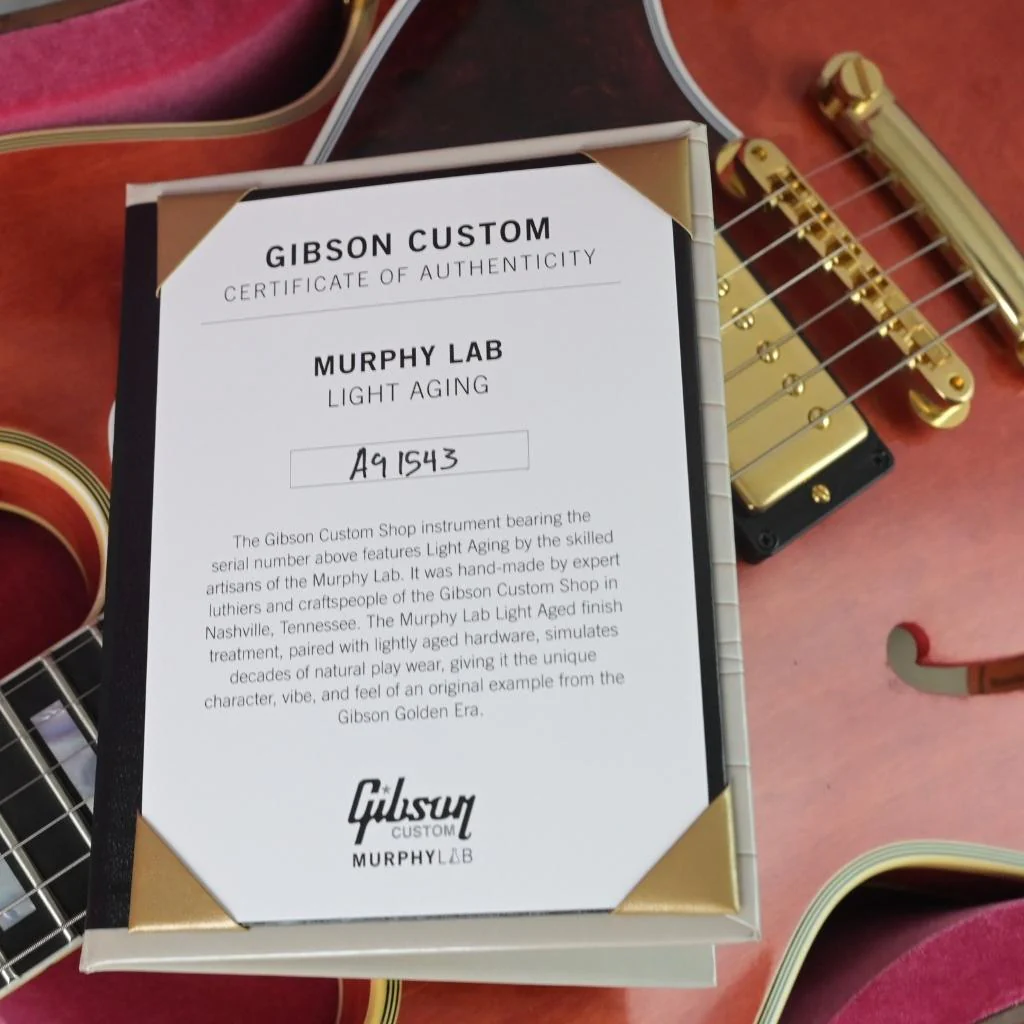 Gibson Custom Shop - Murphy Lab '59 ES-355 - Light Aged Watermelon Red - Image 7