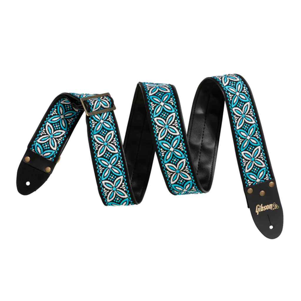 Gibson Dog GTR Strap & Collar Set Blue MD 18-27KG
