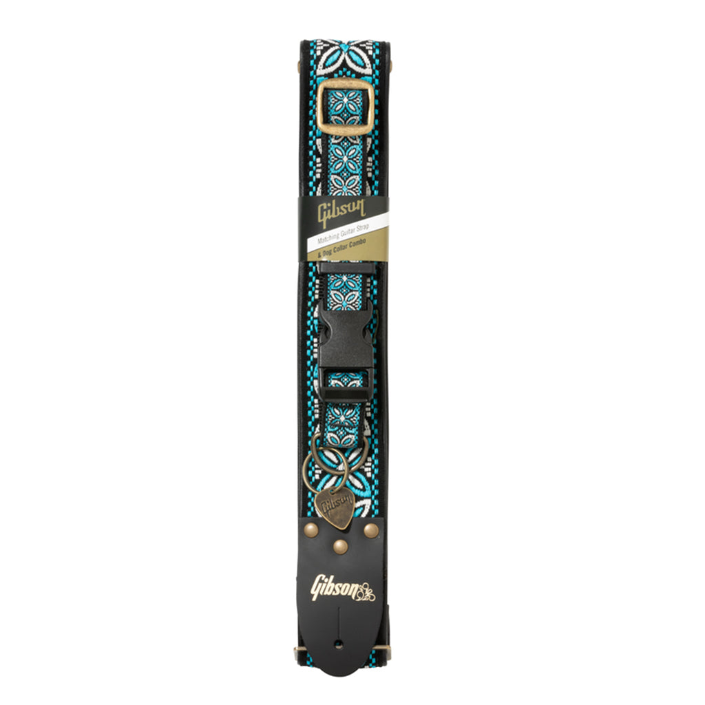 Gibson Dog GTR Strap & Collar Set Blue SM 7-27KG - Image 3