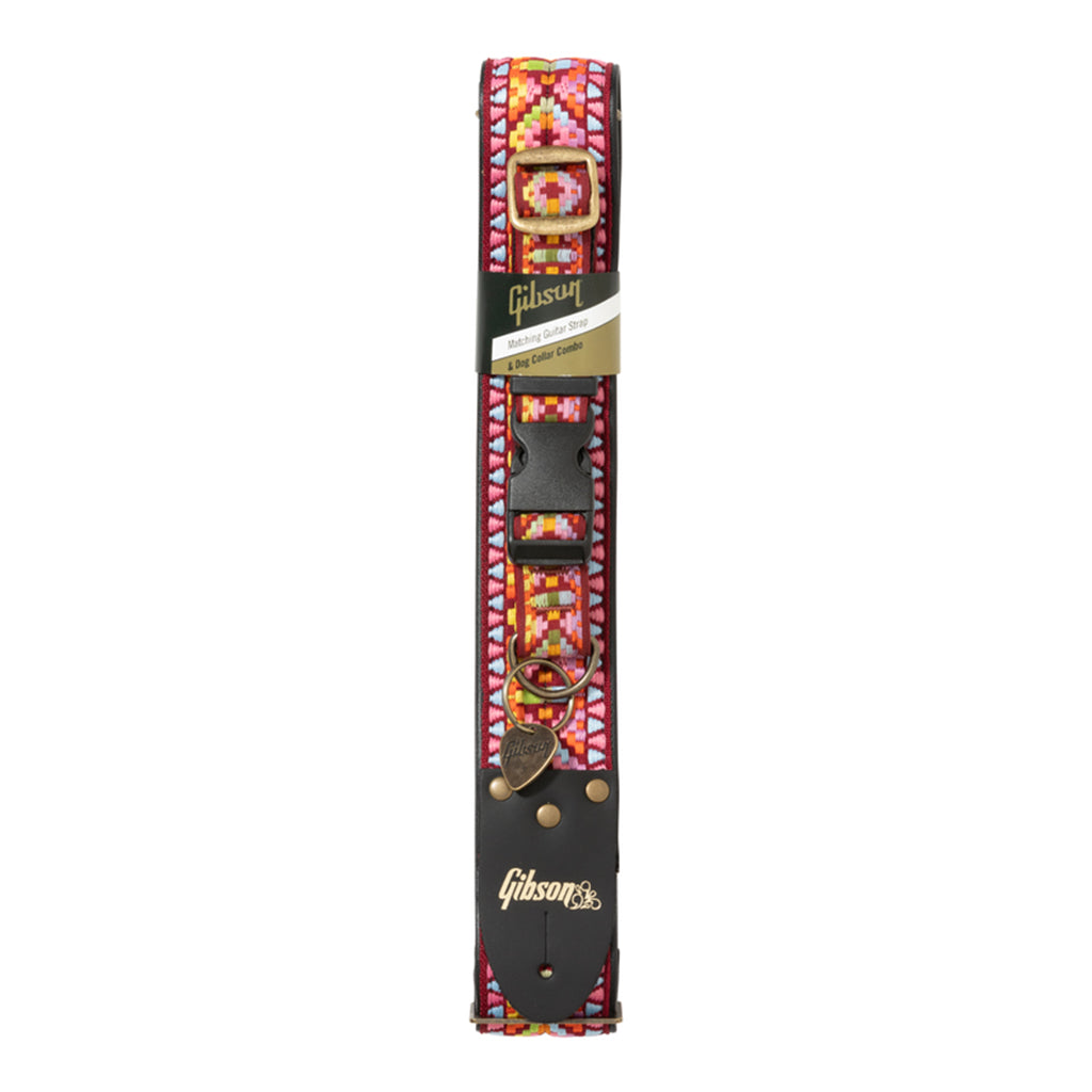Gibson Dog GTR Strap & Collar Set Pink MD 18-27KG - Image 3