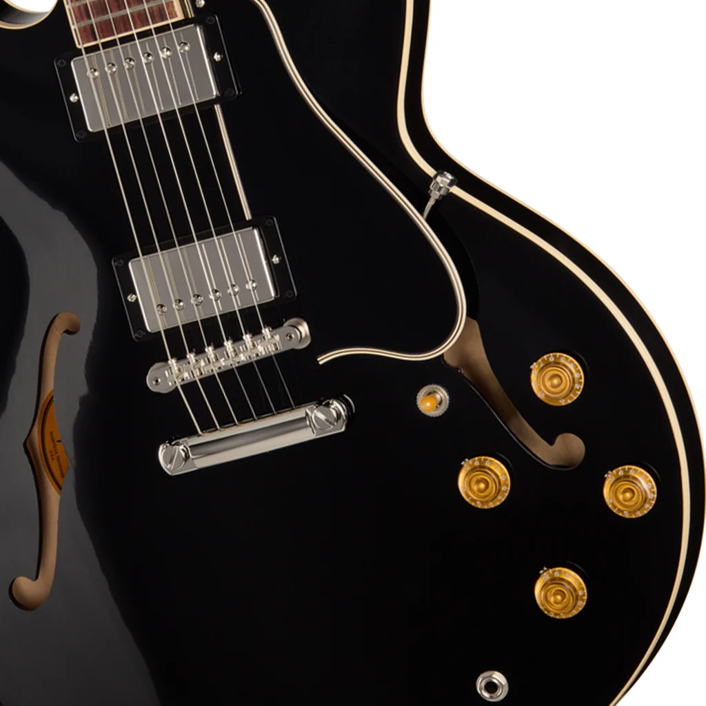 Gibson ES-335 50s Semi-Hollow Electric Guitar - Ebony - Image 8