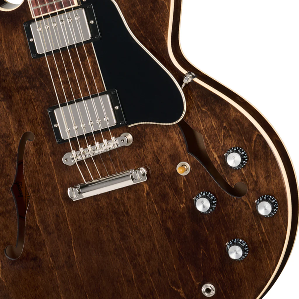Gibson ES-335 60s Semi-Hollow Electric Guitar - Dark Walnut - Image 8