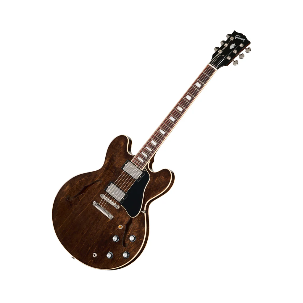 Gibson ES-335 60s Semi-Hollow Electric Guitar - Dark Walnut - Image 9
