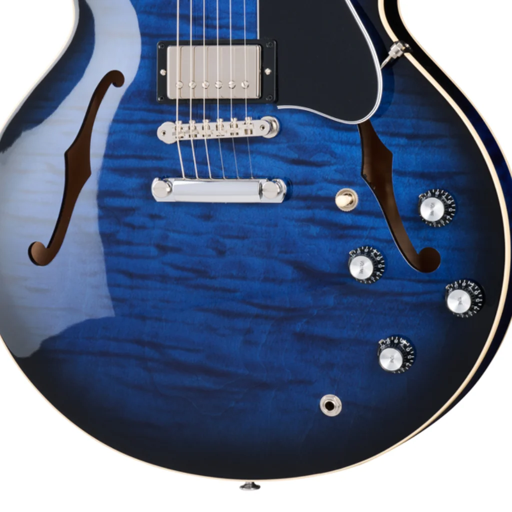 Gibson ES-335 Figured Semi-Hollowbody Electric Guitar - Deep Ocean Burst - Image 7