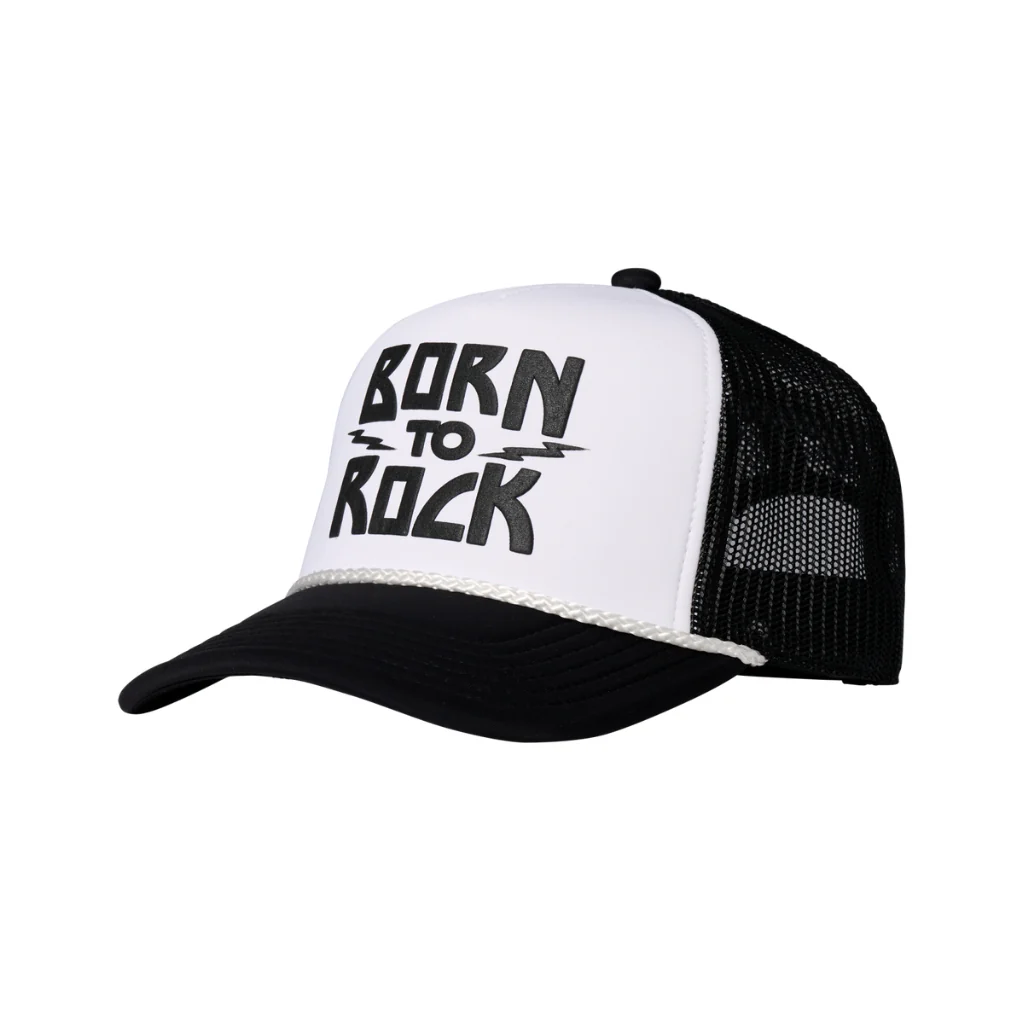 Gibson Kid's Born 2 Rock Trucker Hat - Black/White