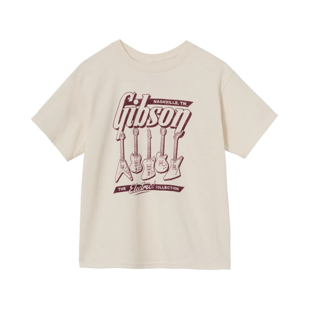 Gibson Kid's Electric Collection Tee Cream - Small