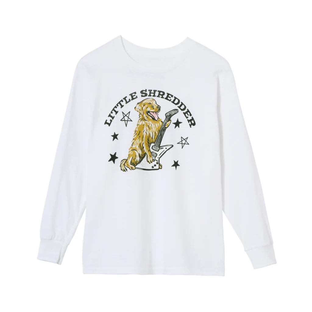 Gibson Kid's Little Shredder Longsleeve Tee - White Small
