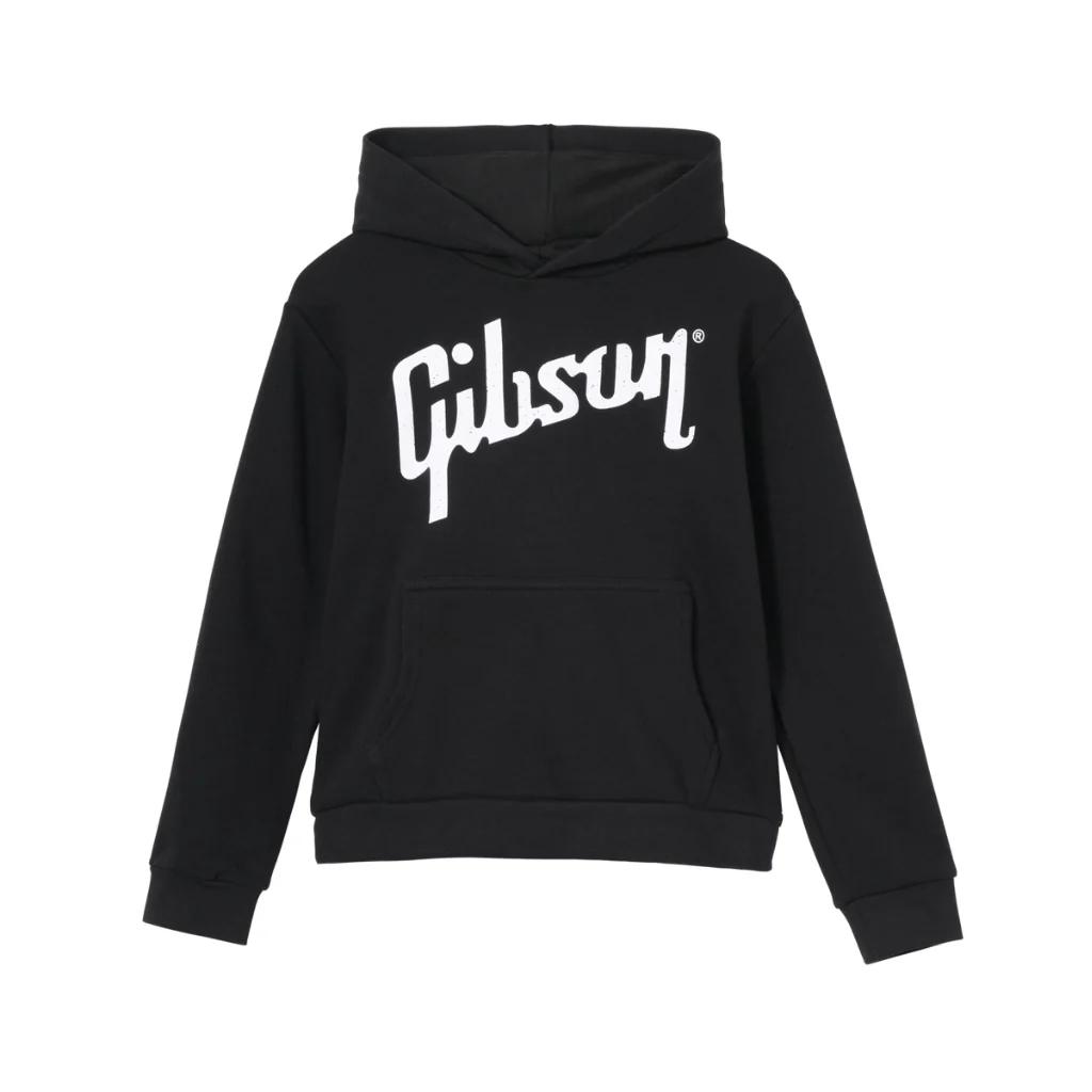 Gibson Kid's Logo Pullover Hoodie - Black Large