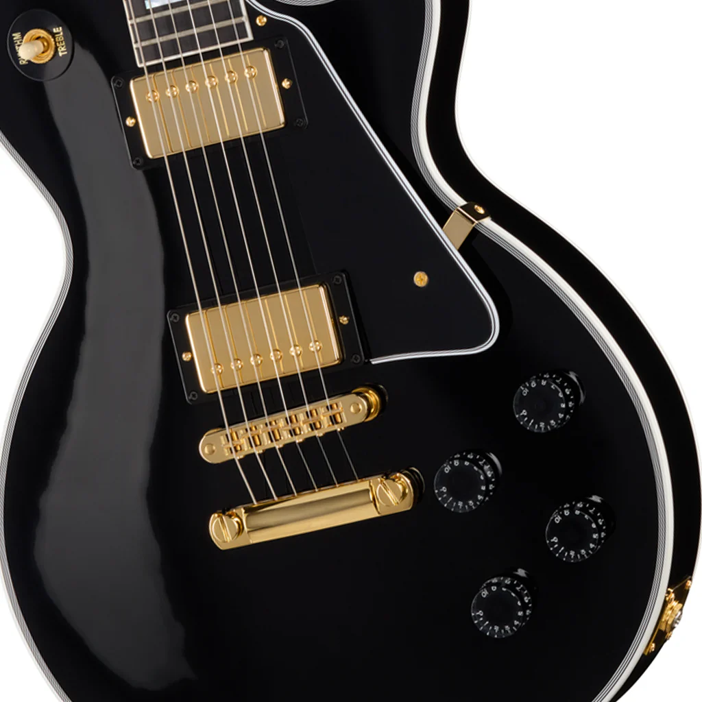 Gibson Les Paul Custom Long Scale Electric Guitar - Ebony - Image 7