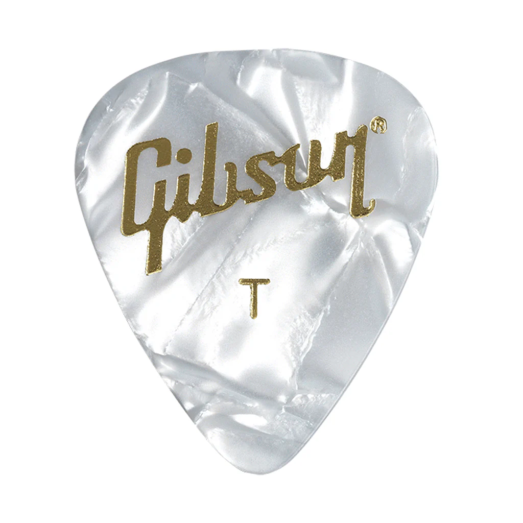 Gibson Pearloid White Picks 12 Pack Thin - Image 2