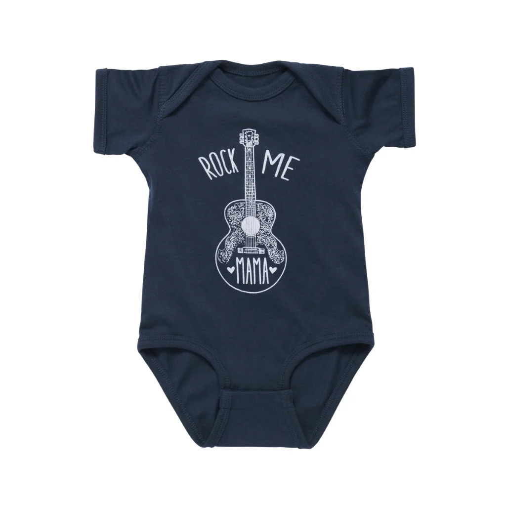 Gibson Rock Me Mama Baby Onesie - Heather Blue 18/24M