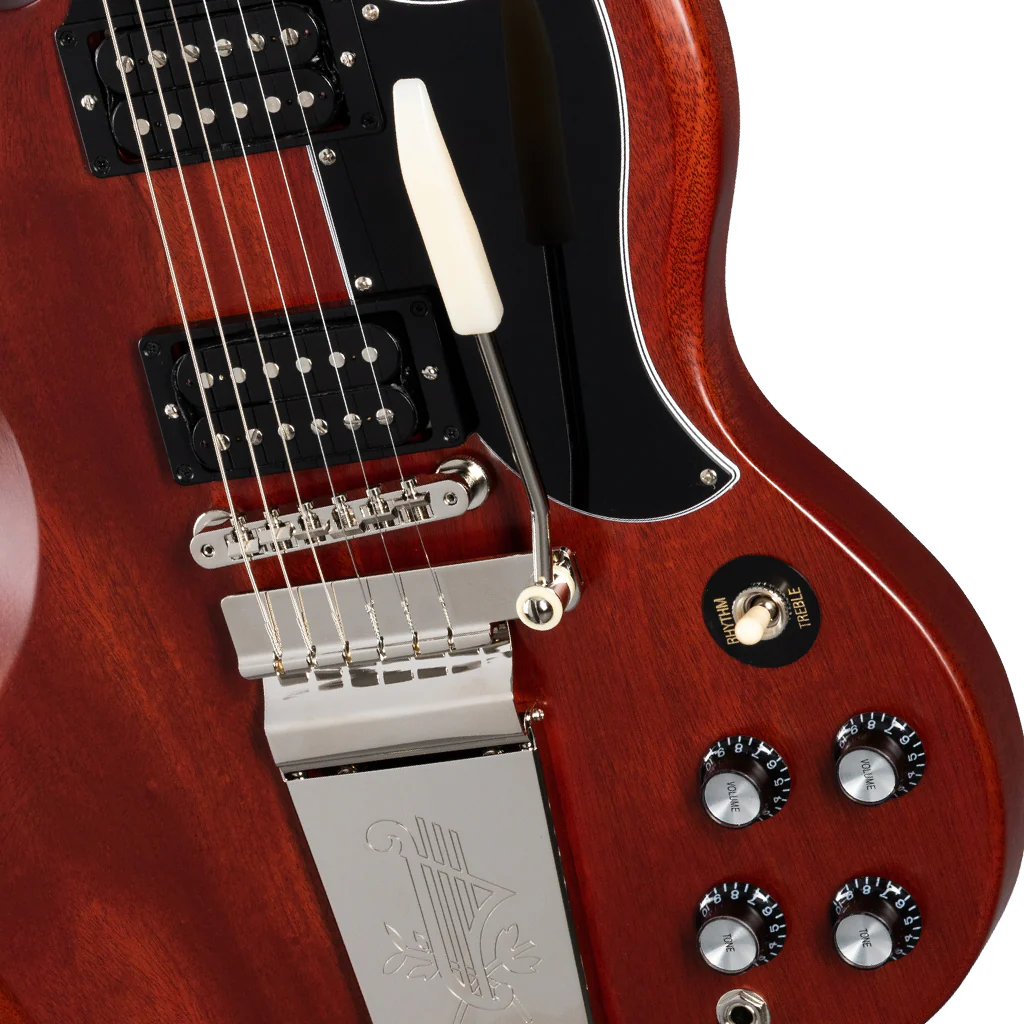 Gibson SG Standard Faded 61 Maestro Vibrola - Vintage Cherry Burst - Image 6