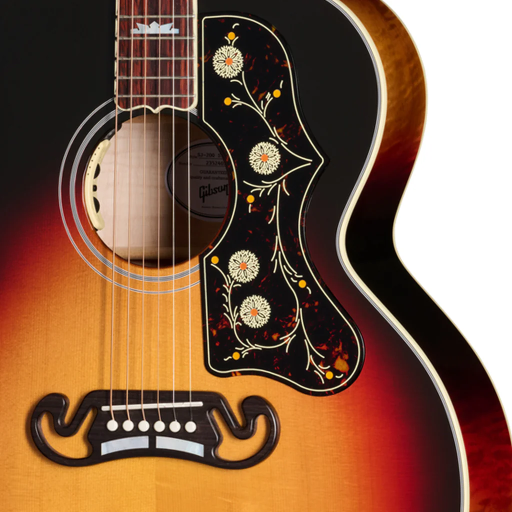 Gibson SJ-200 Standard Maple Acoustic Guitar - Tri Burst - Image 6