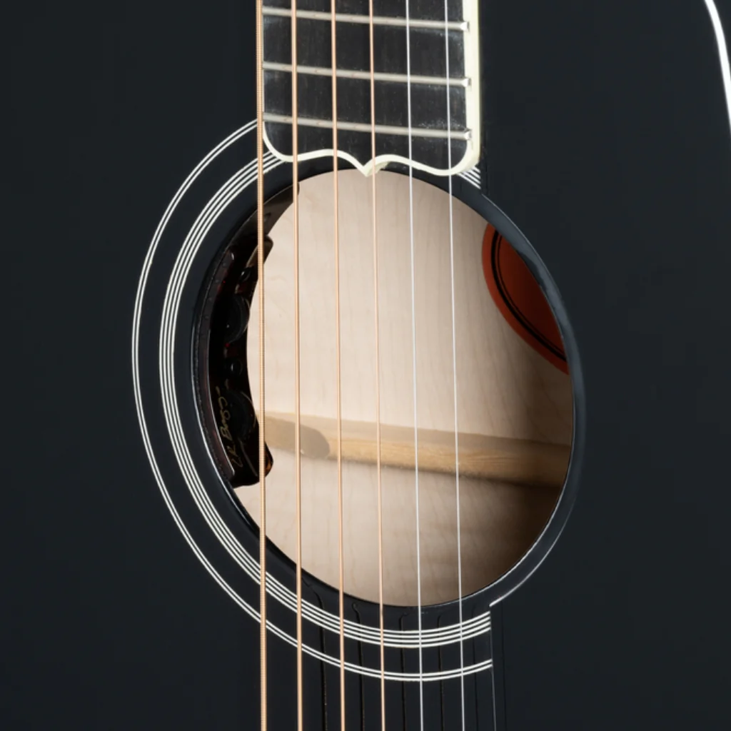 Gibson SJ200 Custom Ebony Acoustic Guitar - Image 6
