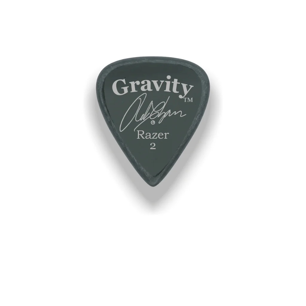 Gravity Picks Razer Standard 2mm master Finish Silver (Rob Chapman Sig)
