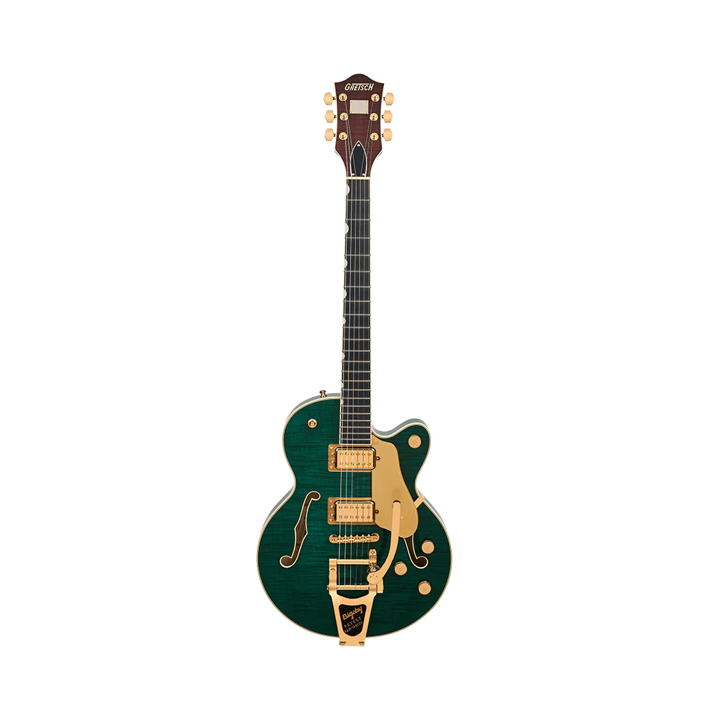 Gretsch Broadkaster Jr. LX Figured Center Block w/String-Thru Bigsby & Gold Hardware Ebony Fingerboard - Tropic Aura - Image 3