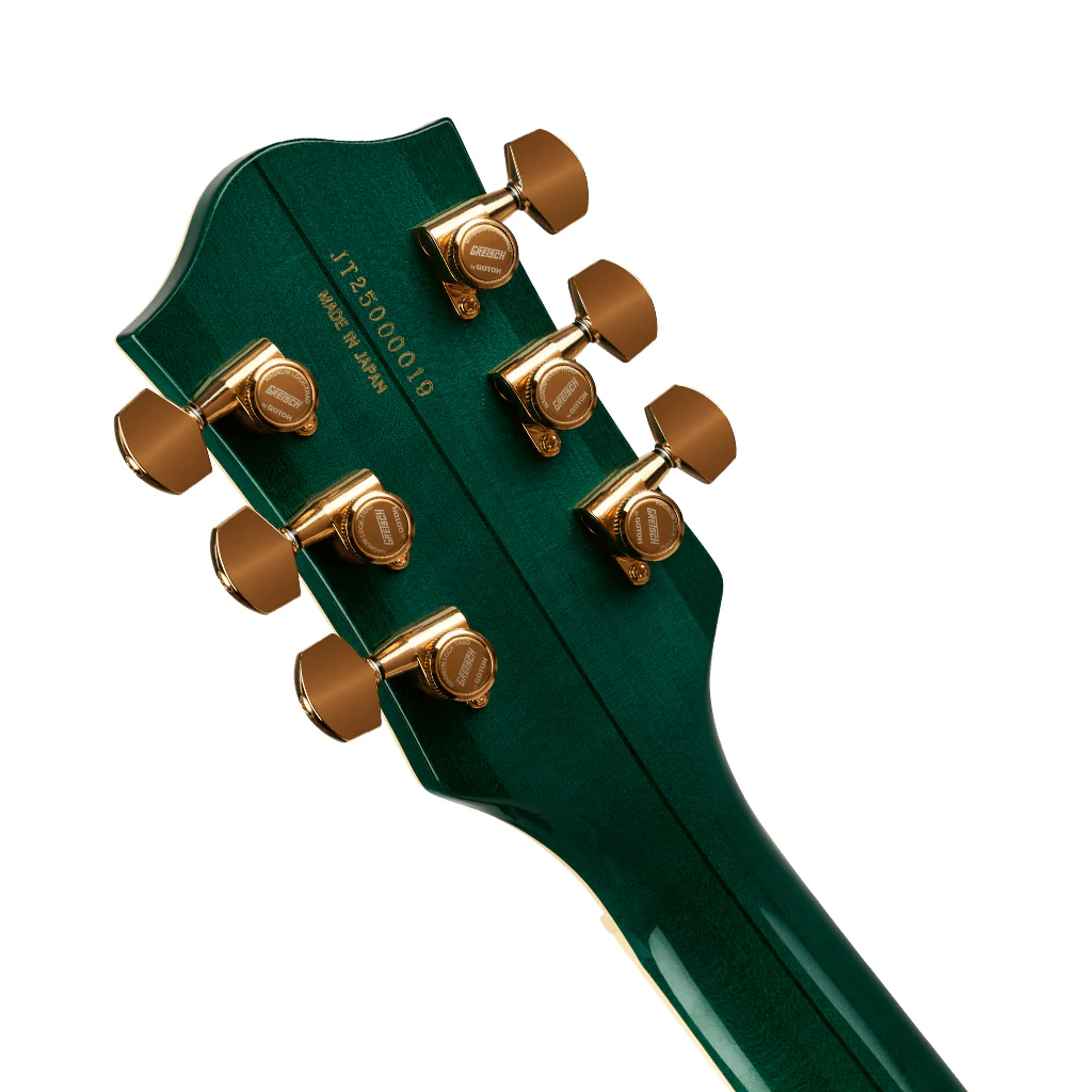 Gretsch Broadkaster Jr. LX Figured Center Block w/String-Thru Bigsby & Gold Hardware Ebony Fingerboard - Tropic Aura - Image 6