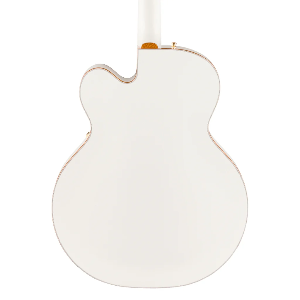 Gretsch Falcon Hollow Body Ebony Fingerboard with String Thru Bigsby and Gold Hardware - White - Image 2