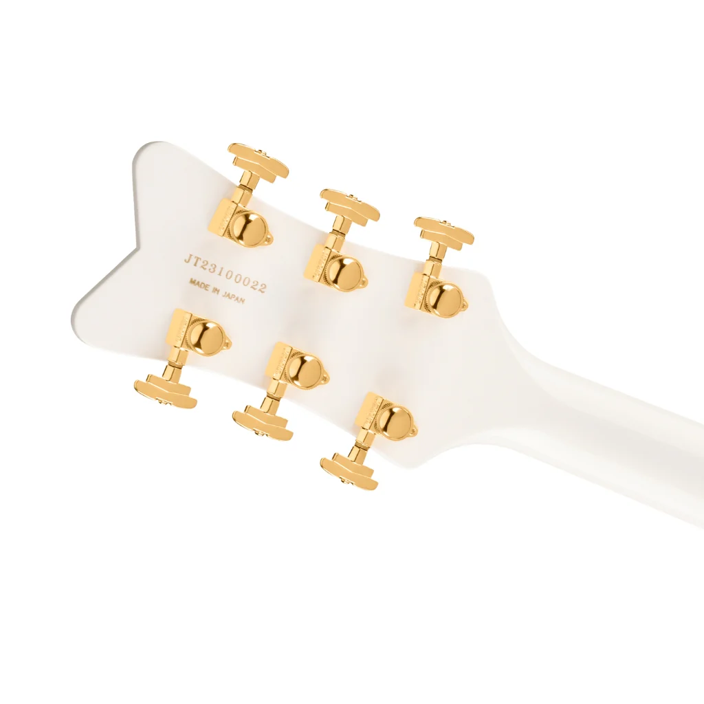 Gretsch Falcon Hollow Body Ebony Fingerboard with String Thru Bigsby and Gold Hardware - White - Image 6
