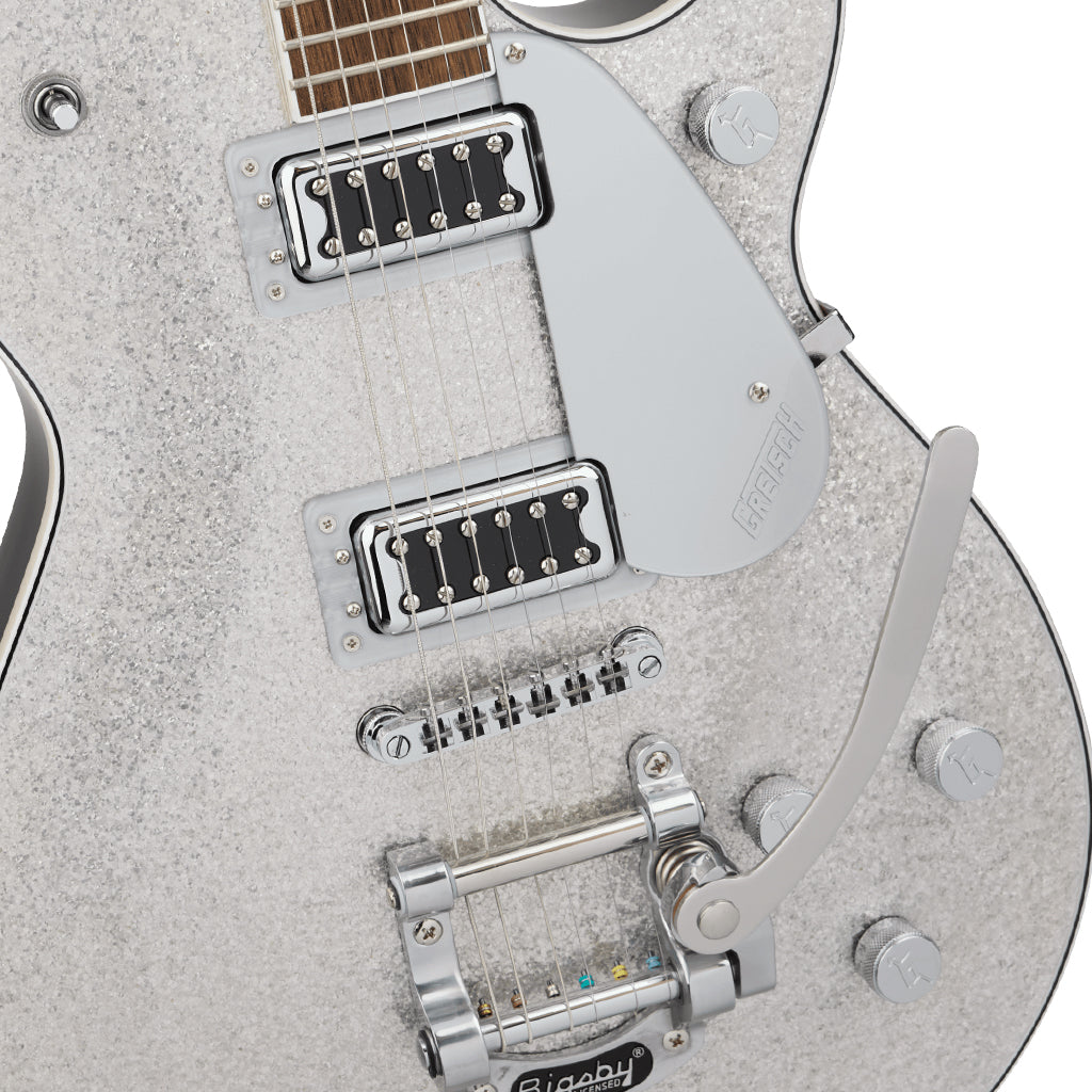 Gretsch G5230T Electromatic Sparkle Jet FT Singlecut with Bigsby Electric Guitar Laurel Fingerboard Silver Sparkle - Image 6