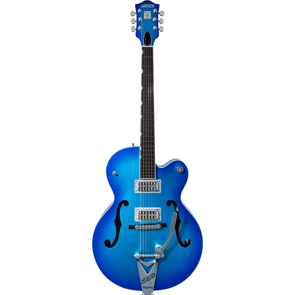 Gretsch G6120T-HR Brian Setzer Signature Hot Rod Hollow Body with Bigsby®, Rosewood Fingerboard, Candy Blue Burst - Image 2
