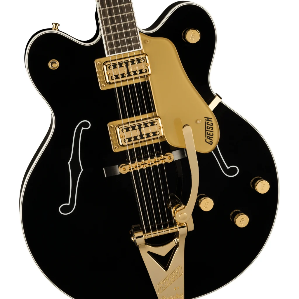 Gretsch - G6122TG Players Edition Country Gentleman® Hollow Body with String-Thru Bigsby® and Gold Hardware - Black - Image 7