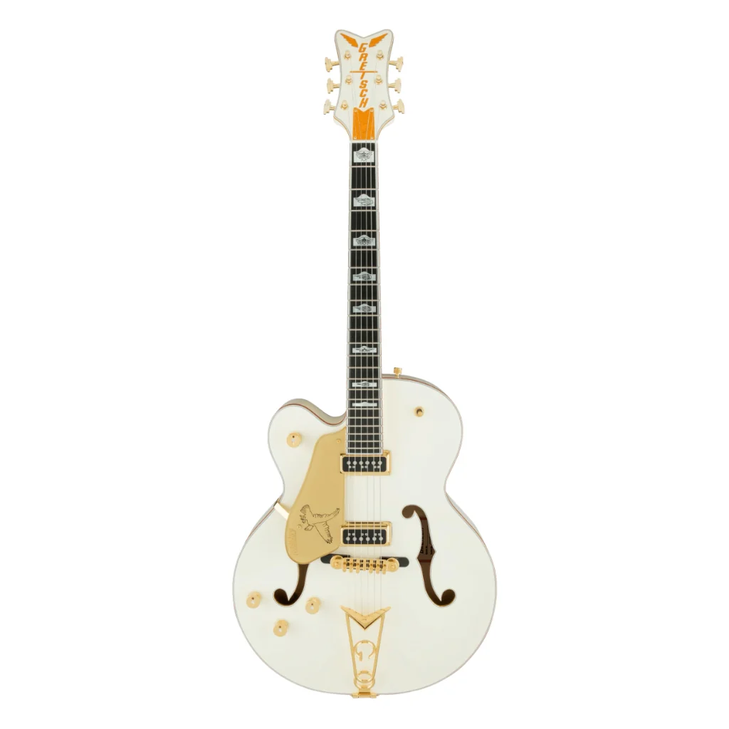 Gretsch G6136-55 Vintage Select Limited Edition ‘55 Falcon Left Handed Electric Guitar - Vintage White, Ebony Fingerboard - Image 3