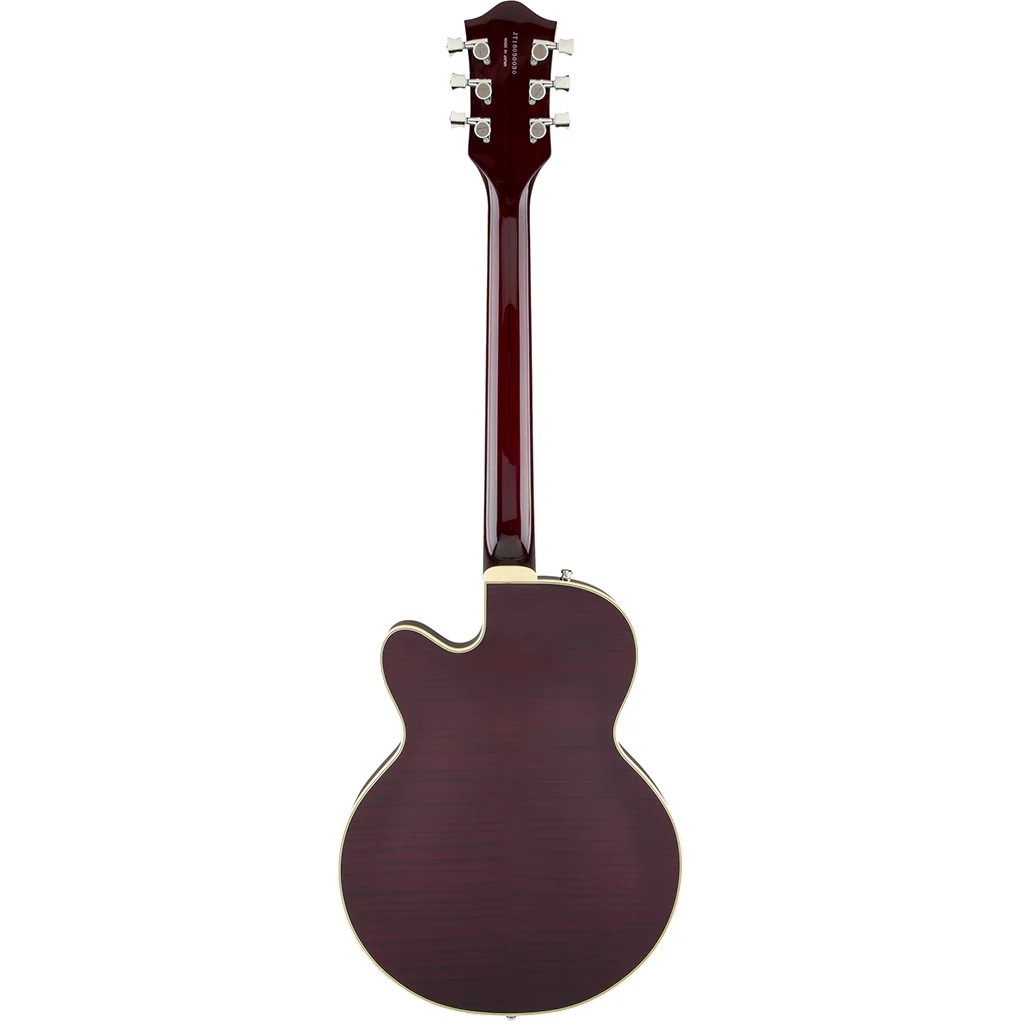 Gretsch G6659TFM Players Edition Broadkaster Junior - Tiger Flame Maple Dark Cherry Stain - Image 3