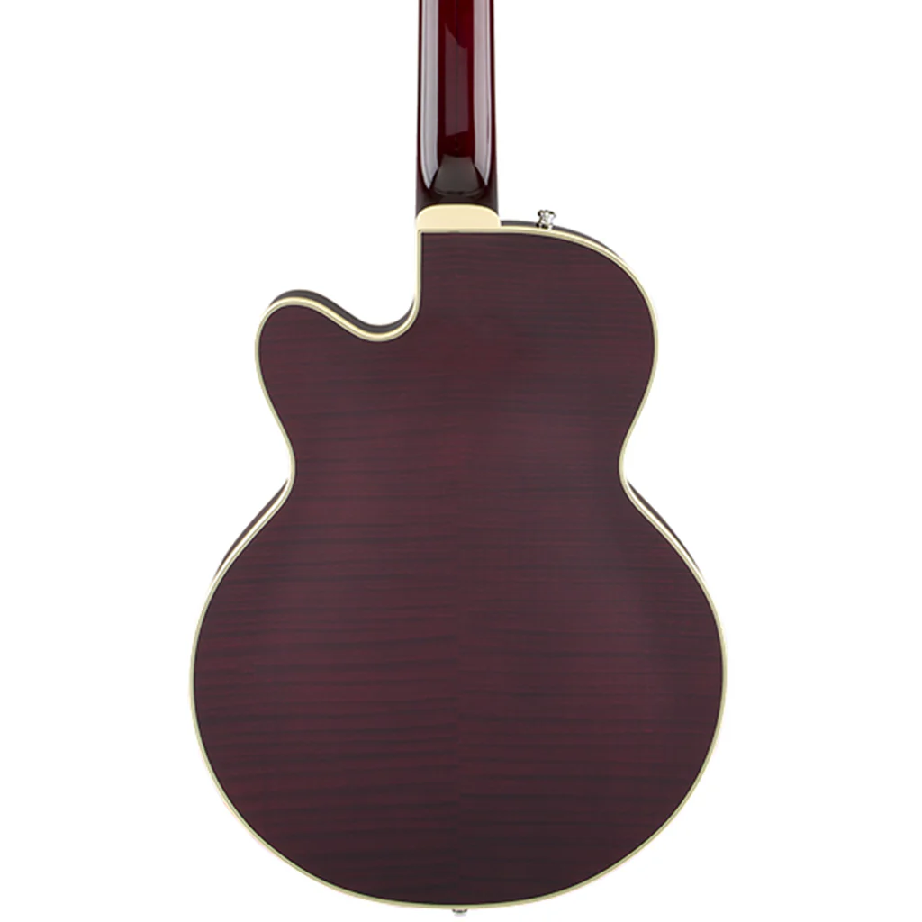 Gretsch G6659TFM Players Edition Broadkaster Junior - Tiger Flame Maple Dark Cherry Stain - Image 4