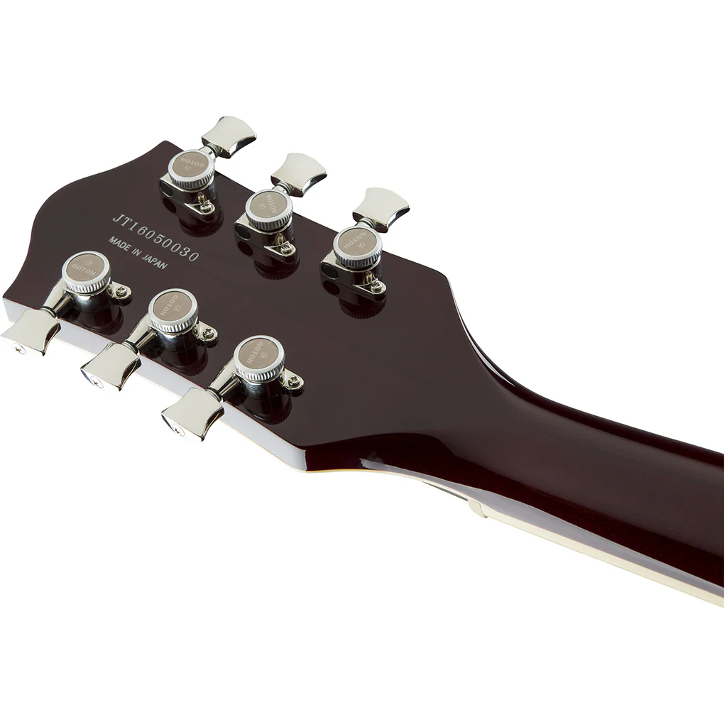 Gretsch G6659TFM Players Edition Broadkaster Junior - Tiger Flame Maple Dark Cherry Stain - Image 6