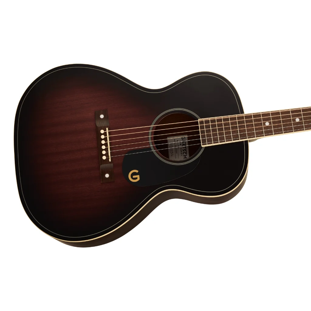 Gretsch Jim Dandy Concert Acoustic Guitar - Deep Cherry Burst, Walnut Fingerboard - Image 7