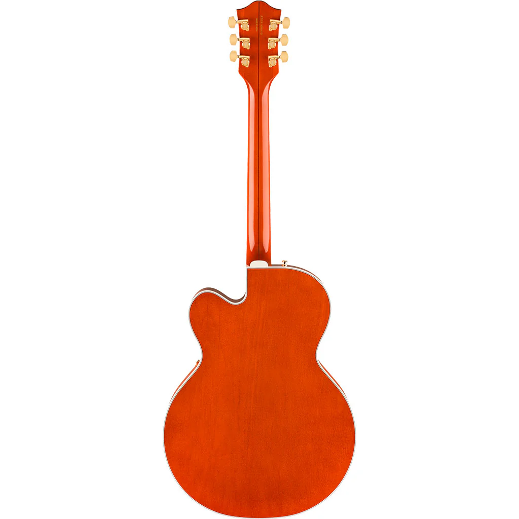 Gretsch Nashville Hollow Body Ebony Fingerboard with String Thru Bigsby and Gold Hardware - Orange Stain - Image 3